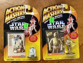 New Kenner Action Masters Die Cast Metal 1994 Star Wars R2-D2/C-3PO Trading Card - £11.86 GBP