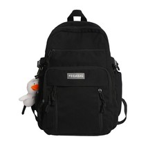 Solid Color Large Unisex Teenage Shoulder School Backpack Female Casual Waterpro - £37.77 GBP