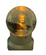 Laser Sketched Marilyn Monroe Crystal Ball on lighted Pedestal - $34.65