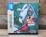 Springbok Winter Cottage 1000 Piece Puzzle Winter Snow Scene USA - New S... - $18.97