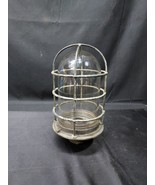 Early 1900s Van Brunt Large Brass Cage Industrial Wall Overhead Light ST... - €40,31 EUR