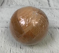 Handmade Wooden Puzzle Magic Ball Brain Teasers Toy Big Wooden Ball Lock Logic - £13.41 GBP