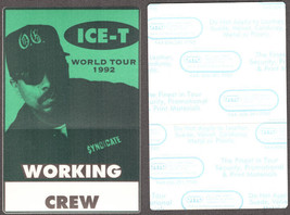 Rare Ice-T OTTO Cloth Crew Pass for the 1992 World Tour - £6.84 GBP