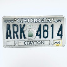 2020 United States Georgia Clayton County Passenger License Plate ARK 4814 - £13.22 GBP