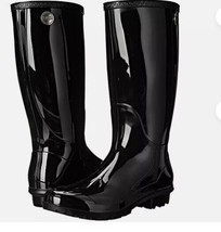 UGG Women’s Shaye Tall Rain Boots w Sheepskin insole lining size:9 - £51.59 GBP