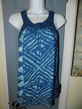 Lucky Brand Blue Sleeveless Knit Top Size M Women&#39;s EUC - £16.56 GBP