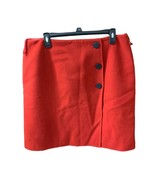 Talbots Womens Size 10 P Red Wool Skirt Faux Wrap Vintage 90&#39;s Knee Length - £17.11 GBP