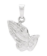14K White Gold Praying Hands Pendant - $467.91 CAD+