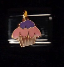 Cupcake With Candle Wholesale Italian Charm 9MM K2016 - £11.86 GBP