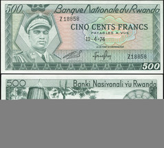 Rwanda 500 Francs. 19.04.1974 UNC. Banknote Cat# P.11a - £37.32 GBP