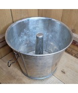 Vintage Steamed Pudding Tin Mold Pan Made In Germany Gelatin Bread Bundt... - $30.22 CAD