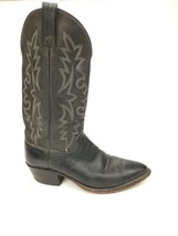 Dan Post Black Leather Cowboy Boots 16925 Men&#39;s Size 9 D - £47.55 GBP