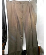 SAVANE Mens Dress Pants Slacks 44x30 Birch Color Comfort Plus Waistband ... - £18.86 GBP