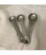 Vtg Aluminum 3 Pc Measuring Spoon Set - €5,11 EUR