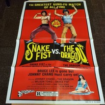 Snake Fist vs. The Dragon 1979 Original Vintage Movie Poster One Sheet - £23.38 GBP