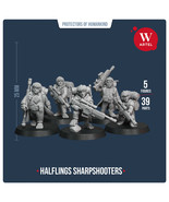 28mm wargame miniature Halflings Sharpshooters by W Artel Ratling Snipers - £65.17 GBP