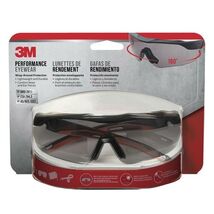 3M Anti-Fog Safety Glasses Gray Lens Black/Red Frame - $25.95