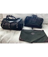Vintage Orvis Canvas And Leather Duffle Garment Bag Set Of 3 - £151.53 GBP