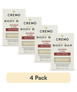 Cremo Exfoliating Body Bar, No. 08, Bourbon &amp; Oak, 6 oz (170 g) | 4 Pack - $58.79 CAD
