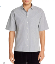 ATM Anthony Thomas Melillo Striped Regular Fit Short Sleeve Button-Down Shirt-M - £49.75 GBP