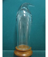 PENGUIN CRYSTAL DOME WOODEN BASE 11&quot;   - £97.78 GBP