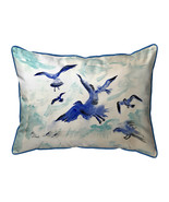 Betsy Drake Flocking Gulls Extra Large Zippered Pillow 20x24 - £48.66 GBP