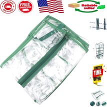 Clear PVC 4-Tier Greenhouse Replacement Cover - Easy Access Roll-Up Door - $37.18 CAD