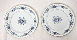 2 Noritake Japan Violette 3054 Salad Plates 7 3/4” Nice Shape Purple Vio... - $20.12 CAD