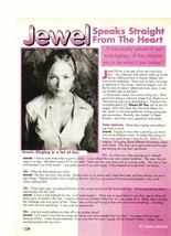 Jewel teen magazine pinup clipping  speaks straight from the heart teen ... - $2.00
