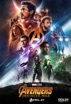 Avengers Infinity War Movie Dolby Poster 14x21&quot; 27x40&quot; 32x48 Marvel Comics Print - £9.51 GBP+