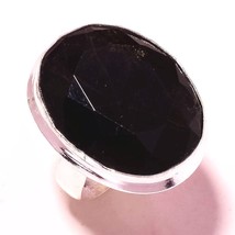 Black Spinel Faceted Gemstone Valentine's Day Gift Ring Jewelry 7.25" SA 3368 - £3.18 GBP