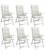  Highback Chair Cushion Set of 6 Melange cream 100% polyester - $153.99
