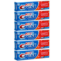 6-Pack New Crest Kid&#39;s Cavity Protection Toothpaste Sparkle Fun 2.2 Oz Exp 12-22 - £24.26 GBP