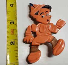 Bakelite Catalin &amp; Wood Laminated Pinocchio Brooch DISNEY-ESQUE Art Deco 1940 - £395.68 GBP