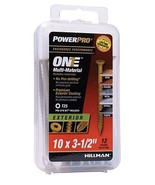 Hillman 116805 Power Pro One Bronze Multi-Material Screws #10 x 3-1/2&quot;, ... - $20.89 CAD