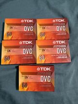 TDK DVC 60 Mini DV Digital Video Cassette Tapes Superior Grade Lot of 5-... - $19.79