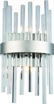 Wall Lamp Sconce DALLAS 2-Light Chrome Crystal Clear Metal Wire Glass Royal-Cut - £194.78 GBP