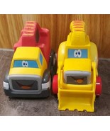 Lot 2 Little Tikes SOFT Handle Haulers Toy Truck &amp; Backhoe w/Sounds! - $26.83 CAD