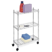 Whitmor Supreme Laundry Cart and Versatile Storage Solution - Chrome - £53.02 GBP
