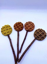 Waffle with Apple Stick Lollipop Treat For Rabbit, Hamster, Guinea Pig, Rodents - £1.01 GBP