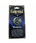 Celestial Windblown Amulet Pewter Necklace Pendant Sun Elder Moon Stars NEW - £13.36 GBP