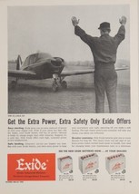 1960 Print Ad Exide Batteries New Bellanca 260 Airplanes Easy Starting - $20.68