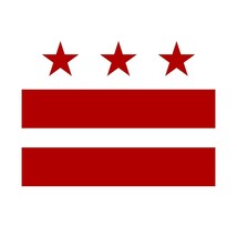 2x DC District of Columbia Flag Vinyl Decal Sticker Different colors &amp; size - £3.51 GBP+
