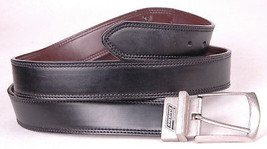 DICKIES Reversable Leather Belt-Black/Brown-Metal Buckle-44-Men&#39;s - $14.01