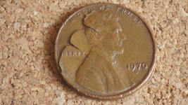 1970-D Lincoln Penny Major Lamination Peel Error Coin - £99.90 GBP