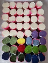 Mixed Color Lot of 48 (1 oz) Rolls of Rug Yarn Craft Latch Hook Mary Maxim w/Bin - £31.15 GBP