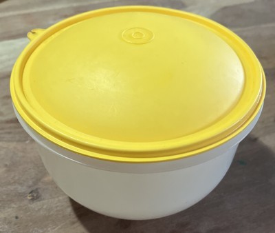 Vintage Tupperware Lettuce Keeper Crisper #1424-3 W/ Yellow Dome Lid (No... - $13.00