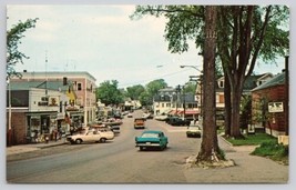 Postcard Wolfeboro New Hampshire Lake Winnipesaukee ca.1970s Cars Street View - £7.11 GBP