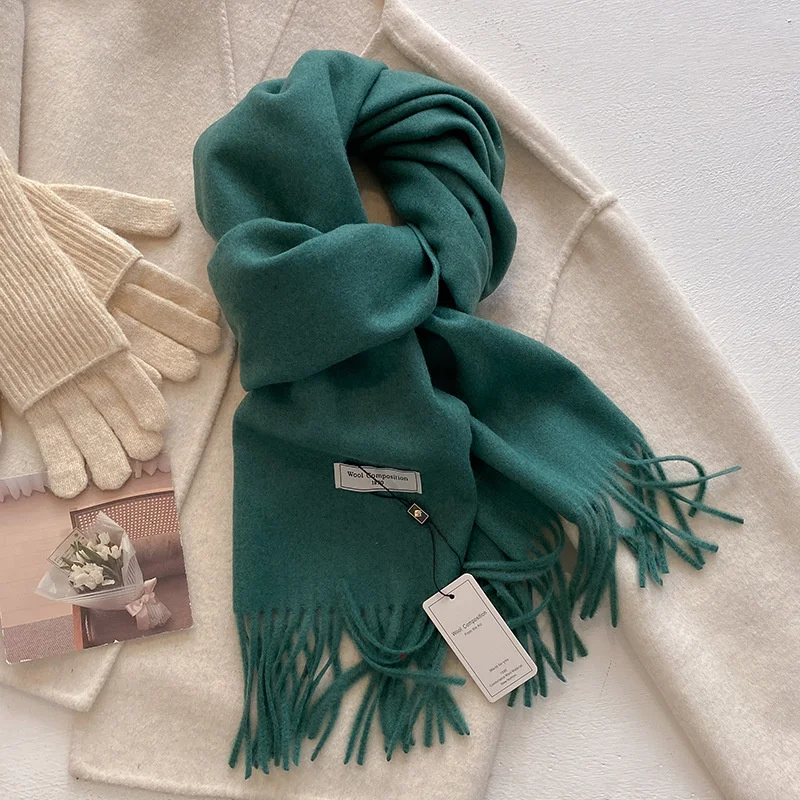 Luxury Women&#39;s Cashmere Wool Scarf: Warm Pashmina Shawl &amp; Wrap DFZ037-17 - $17.00