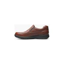 Men's Nunn Bush Cam Moc Toe Slip On Walking Shoes Cognac Tumbled 84696-222 image 4
